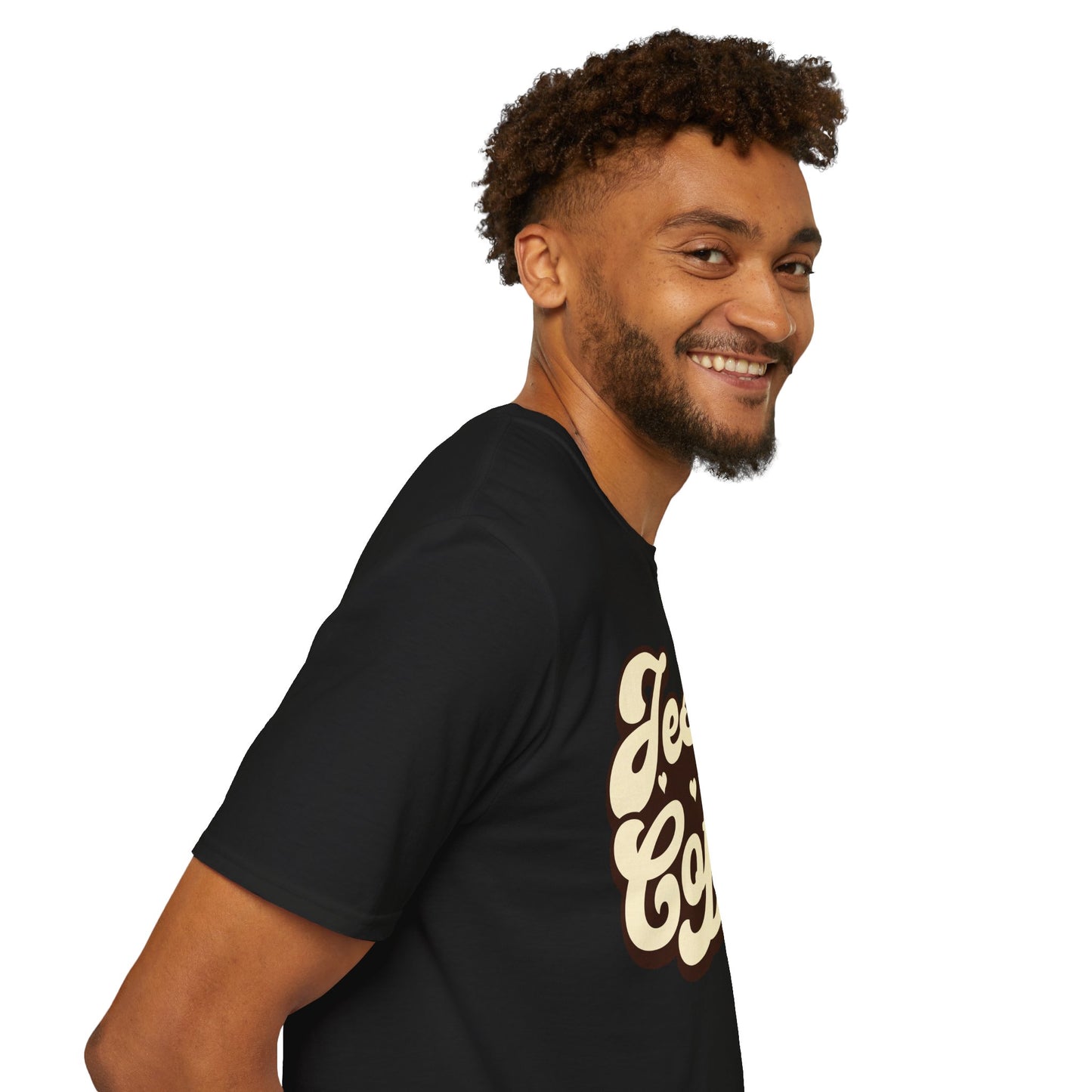 Jesus and Coffee Unisex Softstyle T-Shirt - Perfect for Faith Lovers and Coffee Enthusiasts