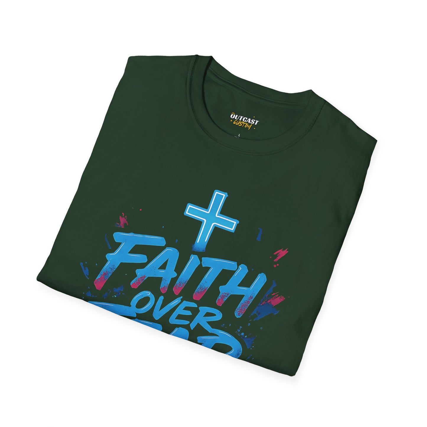 Faith Over Fear Unisex Softstyle T-Shirt - Inspirational Graphic Tee