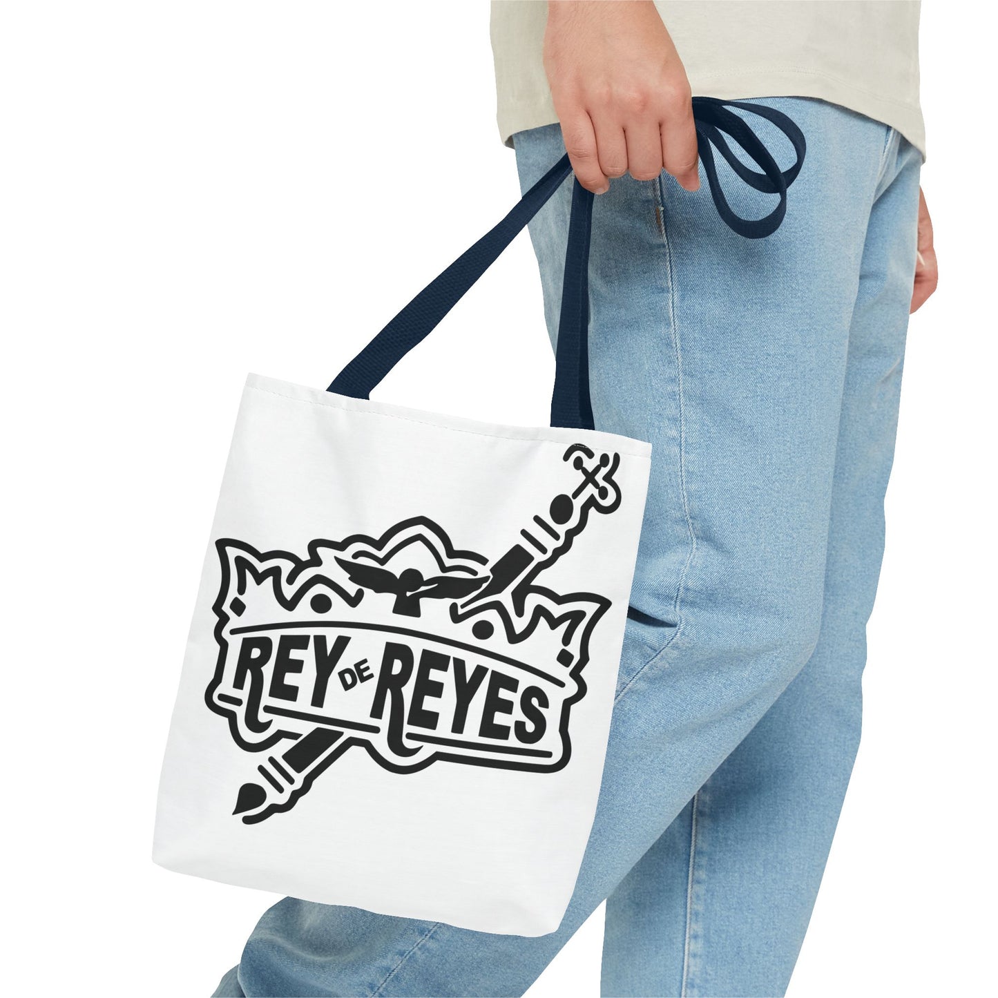 Inspirational Faith Tote Bag | Rey de Reyes Design | Perfect for Everyday Use