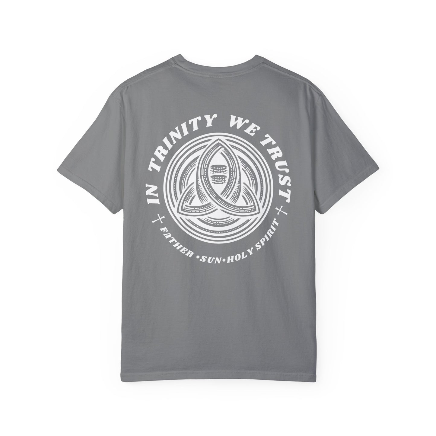Unisex Garment-Dyed T-Shirt - 'In Trinity We Trust' Vintage Style