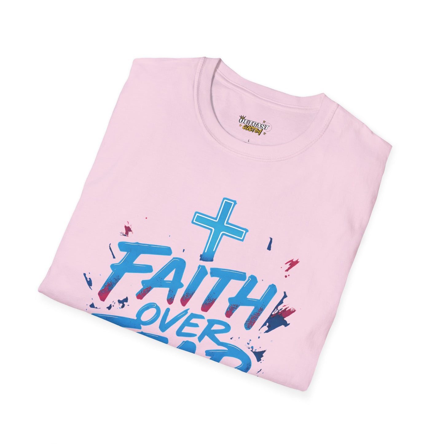Faith Over Fear Unisex Softstyle T-Shirt - Inspirational Graphic Tee
