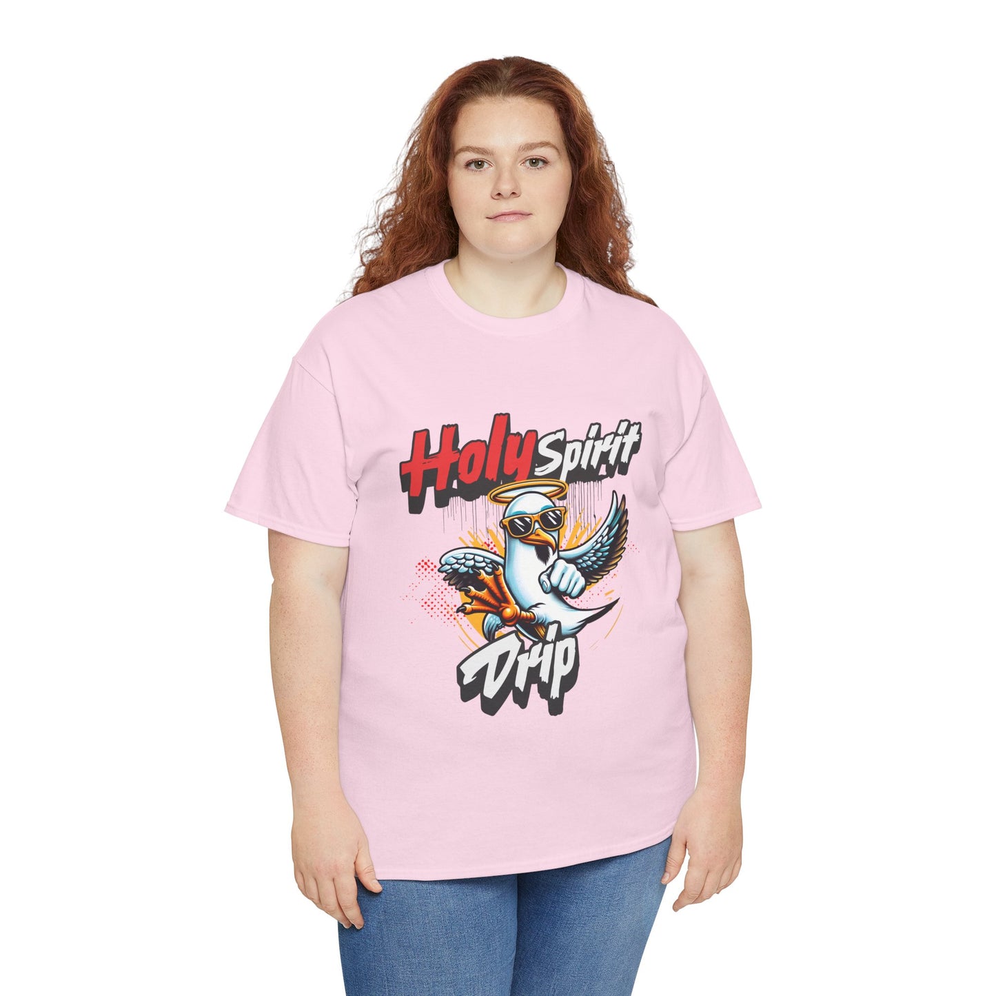 Holy Spirit Drip Unisex Heavy Cotton Tee - Unique Graphic Tee for Everyday Style