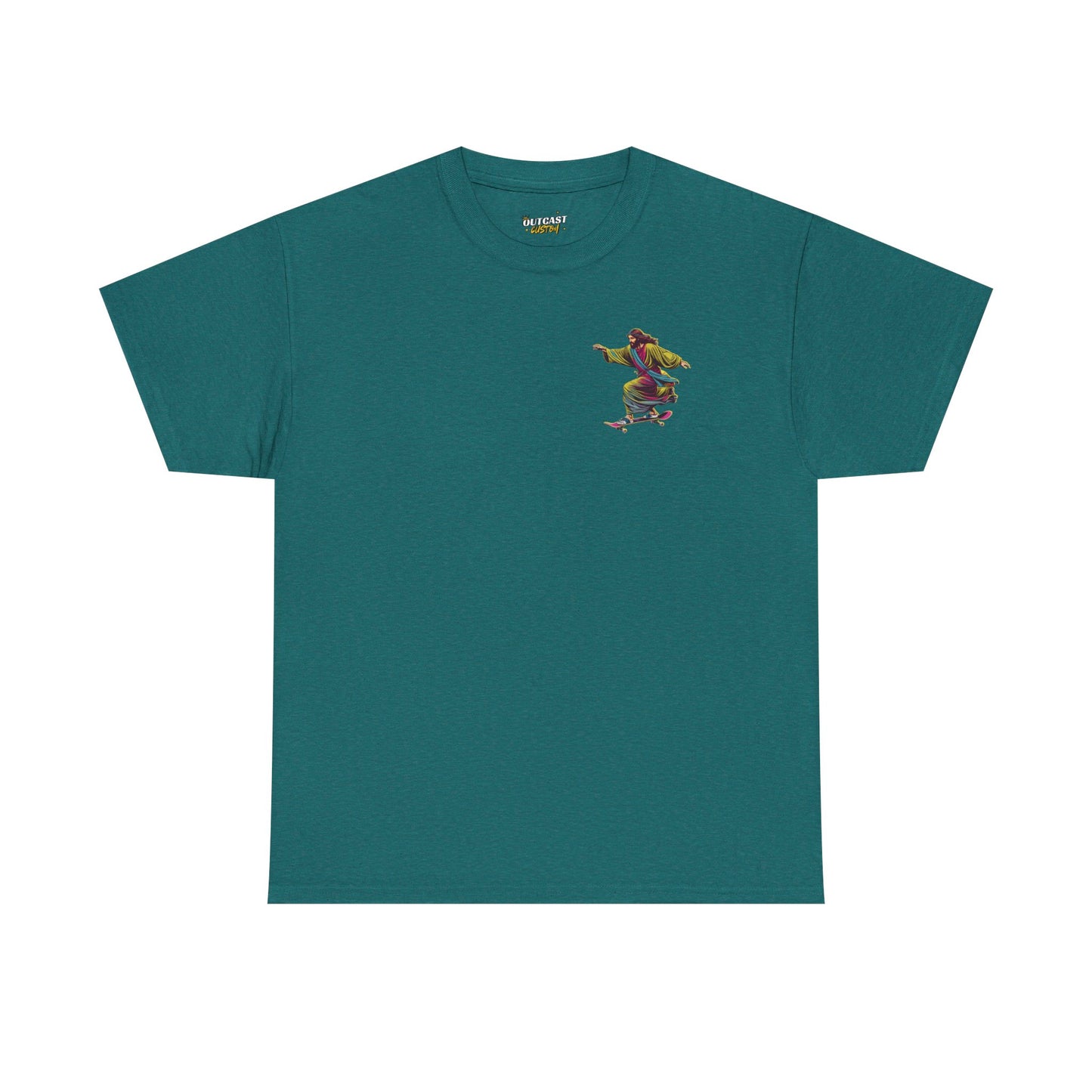 Jesus Skater Unisex Heavy Cotton Tee - Cool and Casual Faith-Inspired Shirt