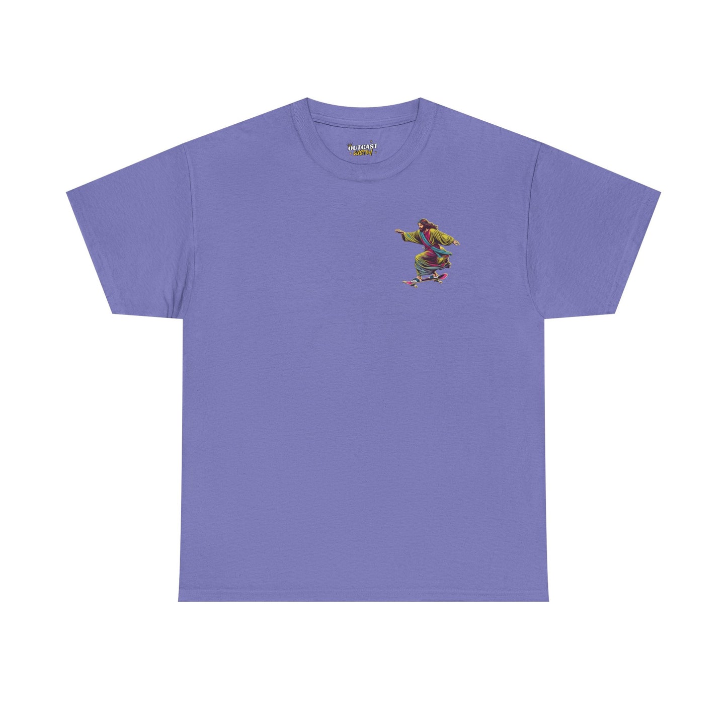 Jesus Skater Unisex Heavy Cotton Tee - Cool and Casual Faith-Inspired Shirt