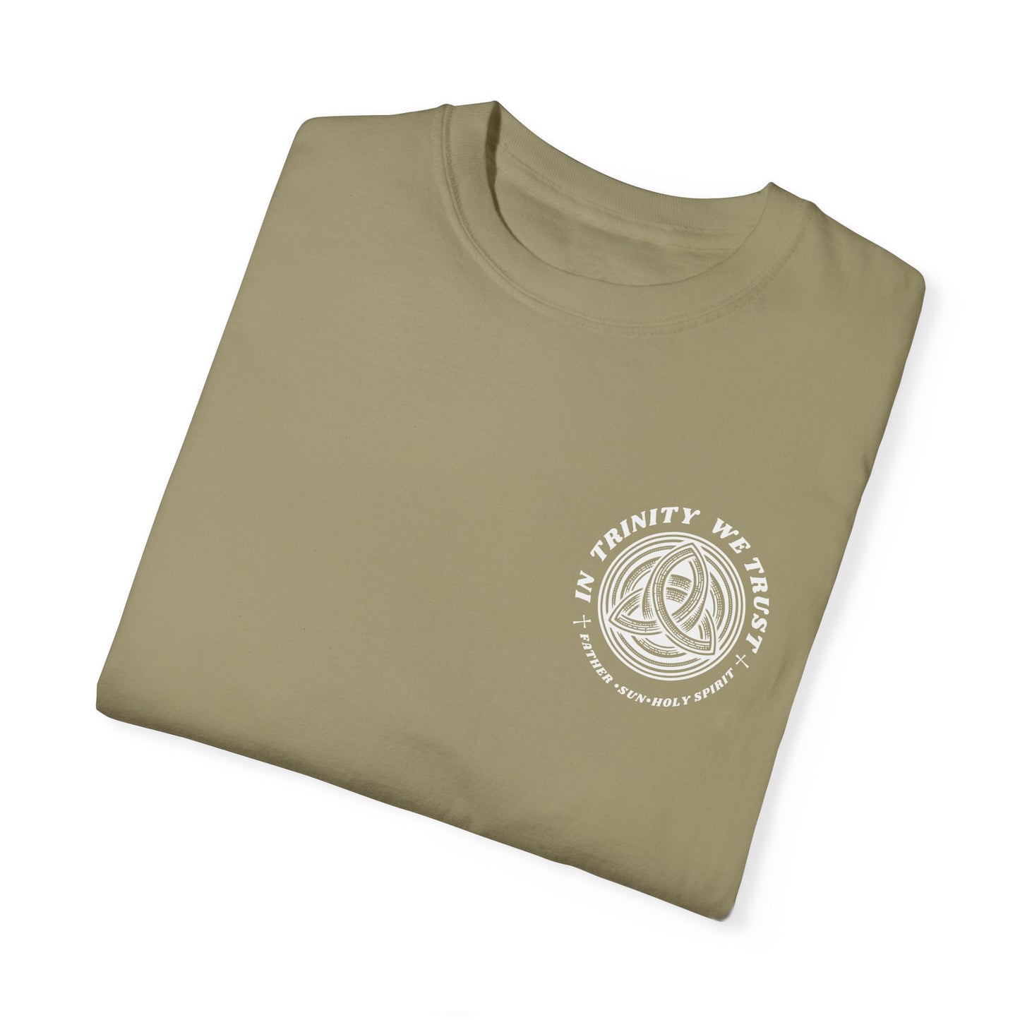Unisex Garment-Dyed T-Shirt - 'In Trinity We Trust' Vintage Style