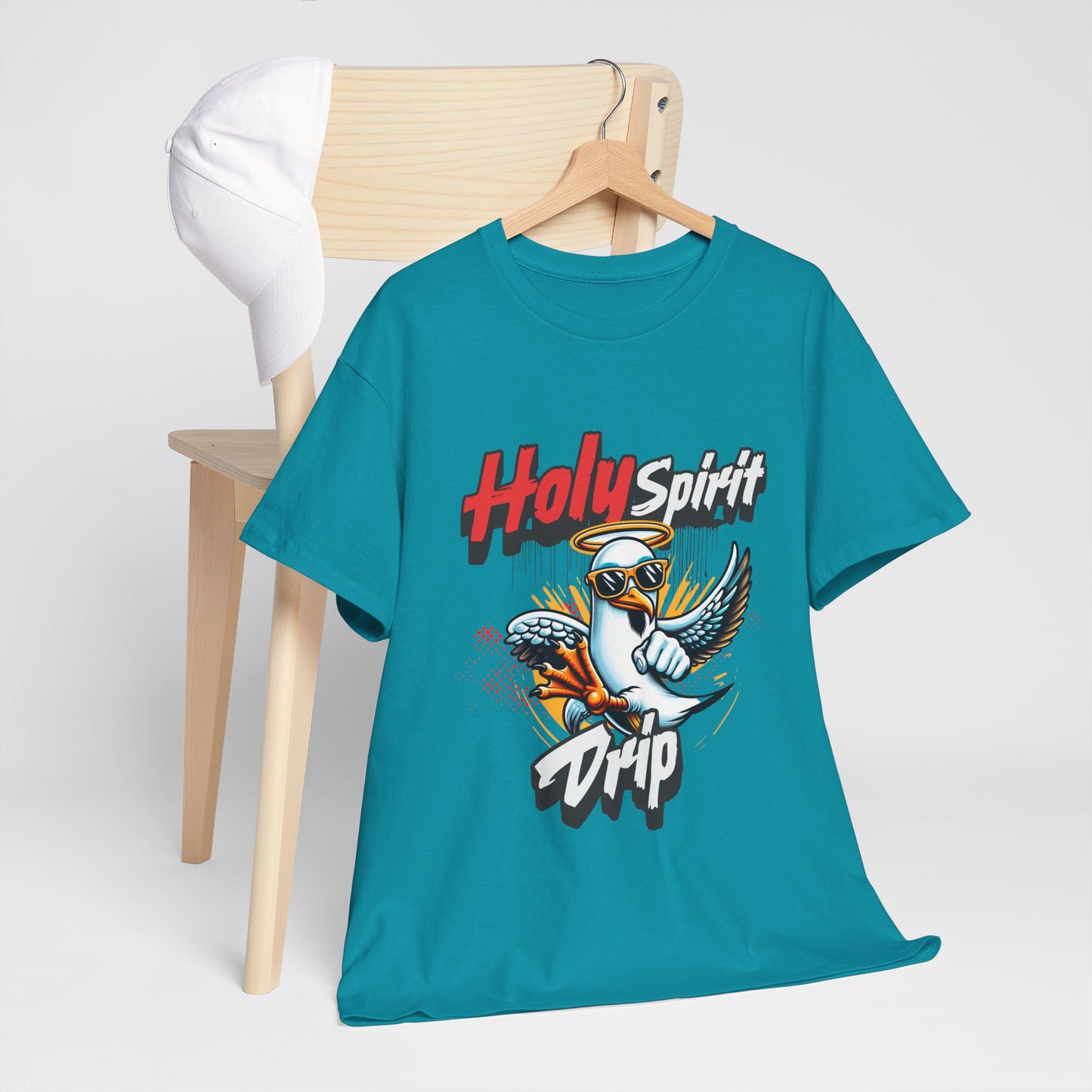 Holy Spirit Drip Unisex Heavy Cotton Tee - Unique Graphic Tee for Everyday Style