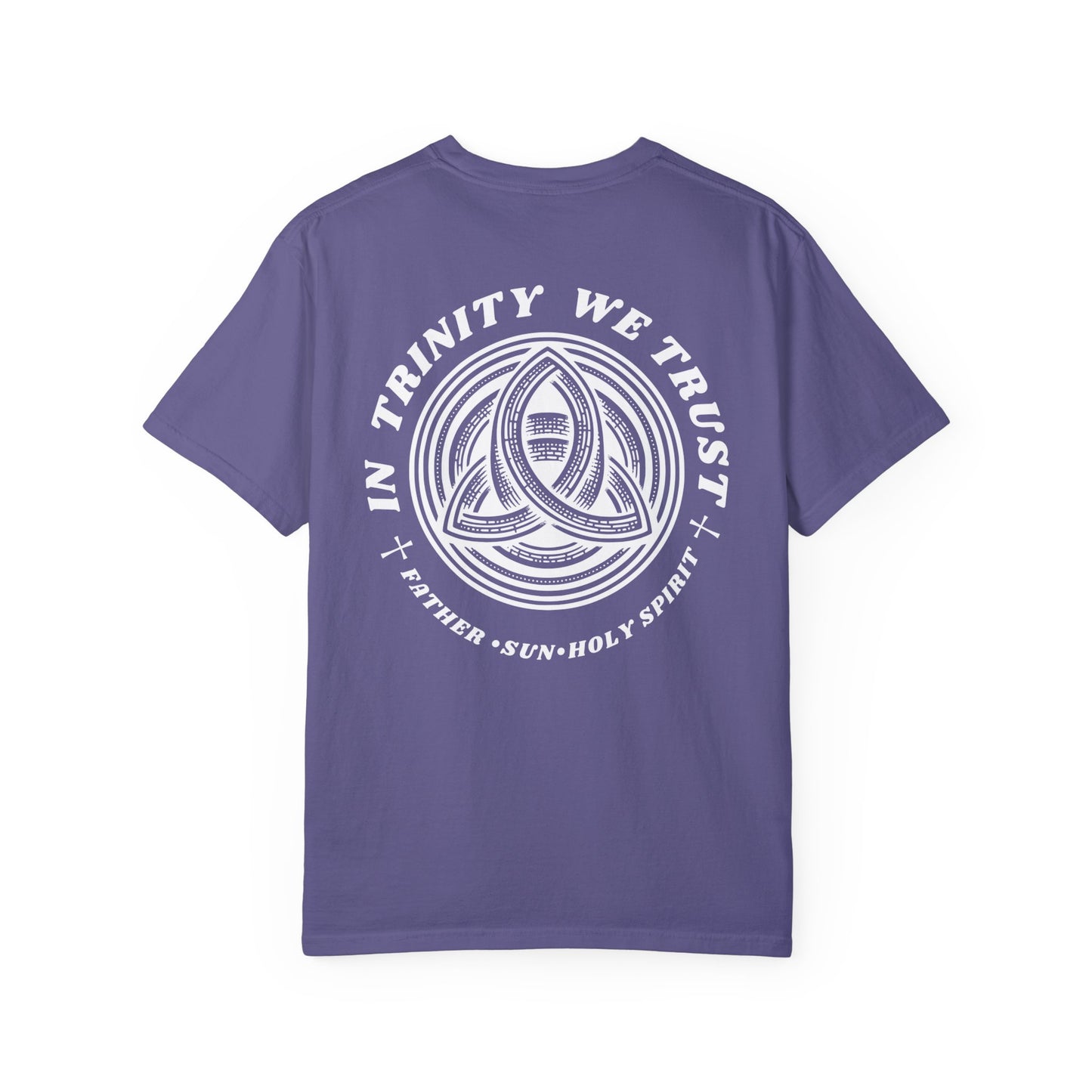 Unisex Garment-Dyed T-Shirt - 'In Trinity We Trust' Vintage Style