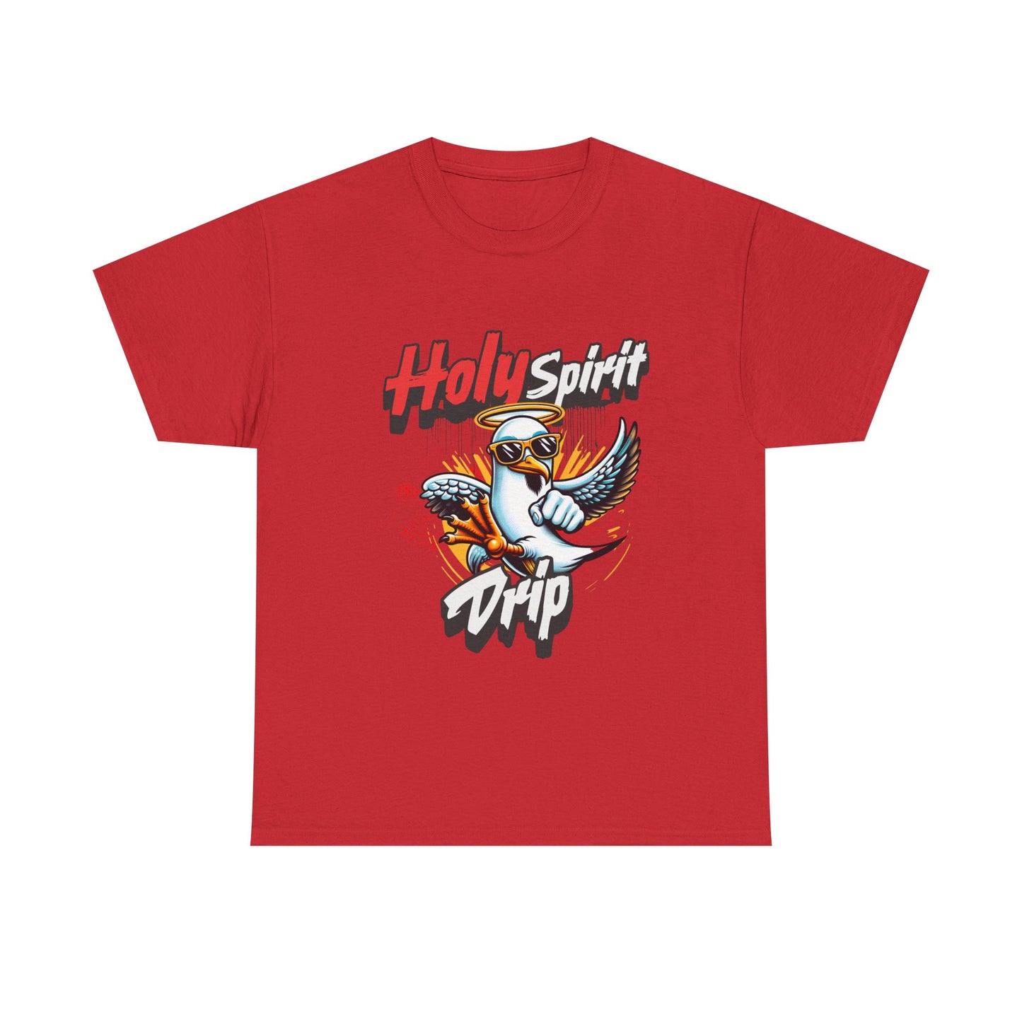 Holy Spirit Drip Unisex Heavy Cotton Tee - Unique Graphic Tee for Everyday Style