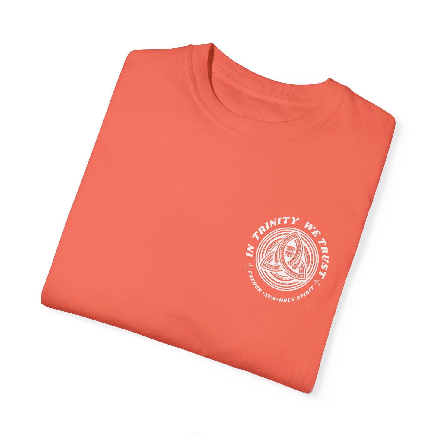 Unisex Garment-Dyed T-Shirt - 'In Trinity We Trust' Vintage Style