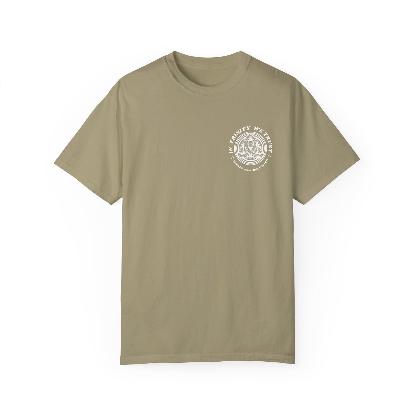 Unisex Garment-Dyed T-Shirt - 'In Trinity We Trust' Vintage Style