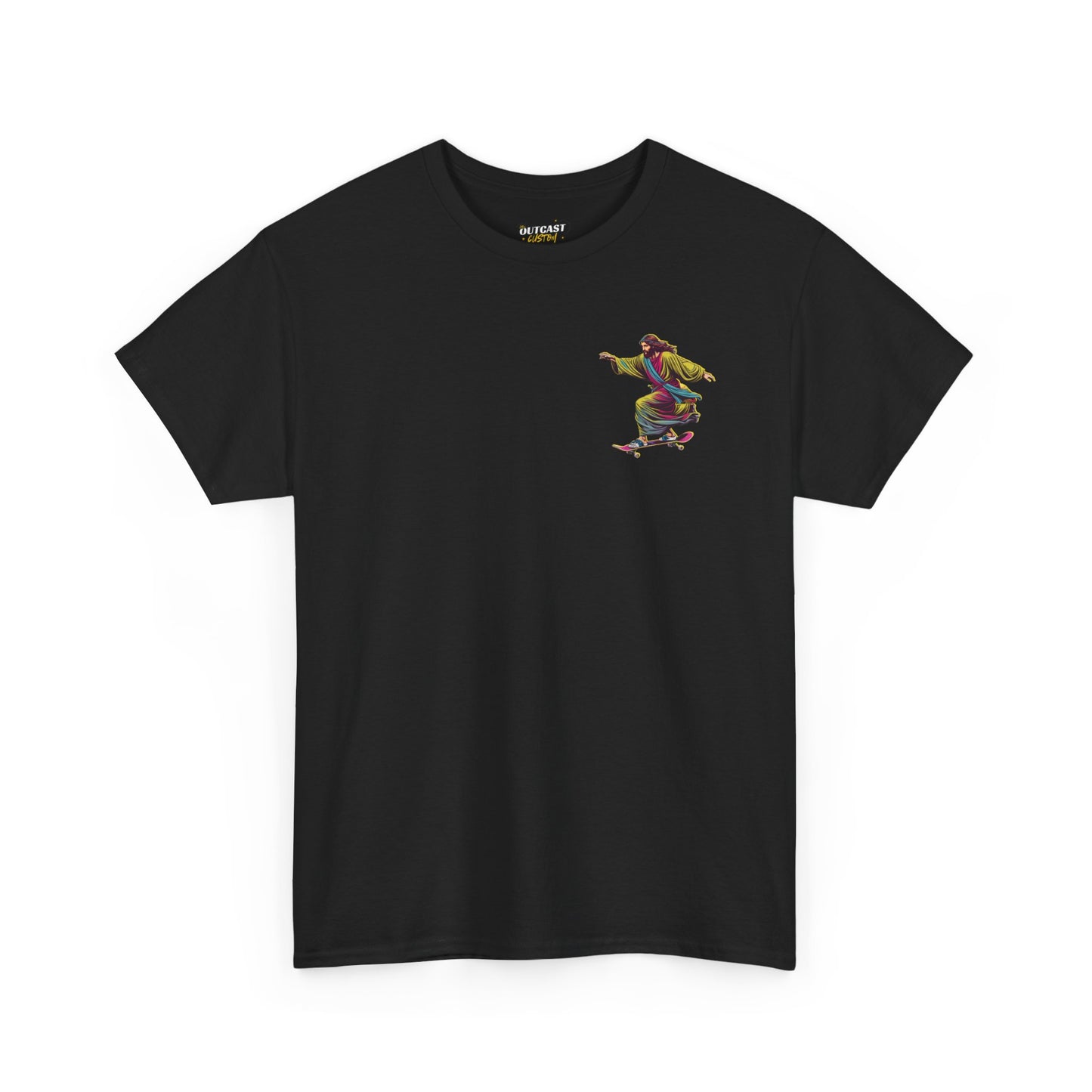 Jesus Skater Unisex Heavy Cotton Tee - Cool and Casual Faith-Inspired Shirt