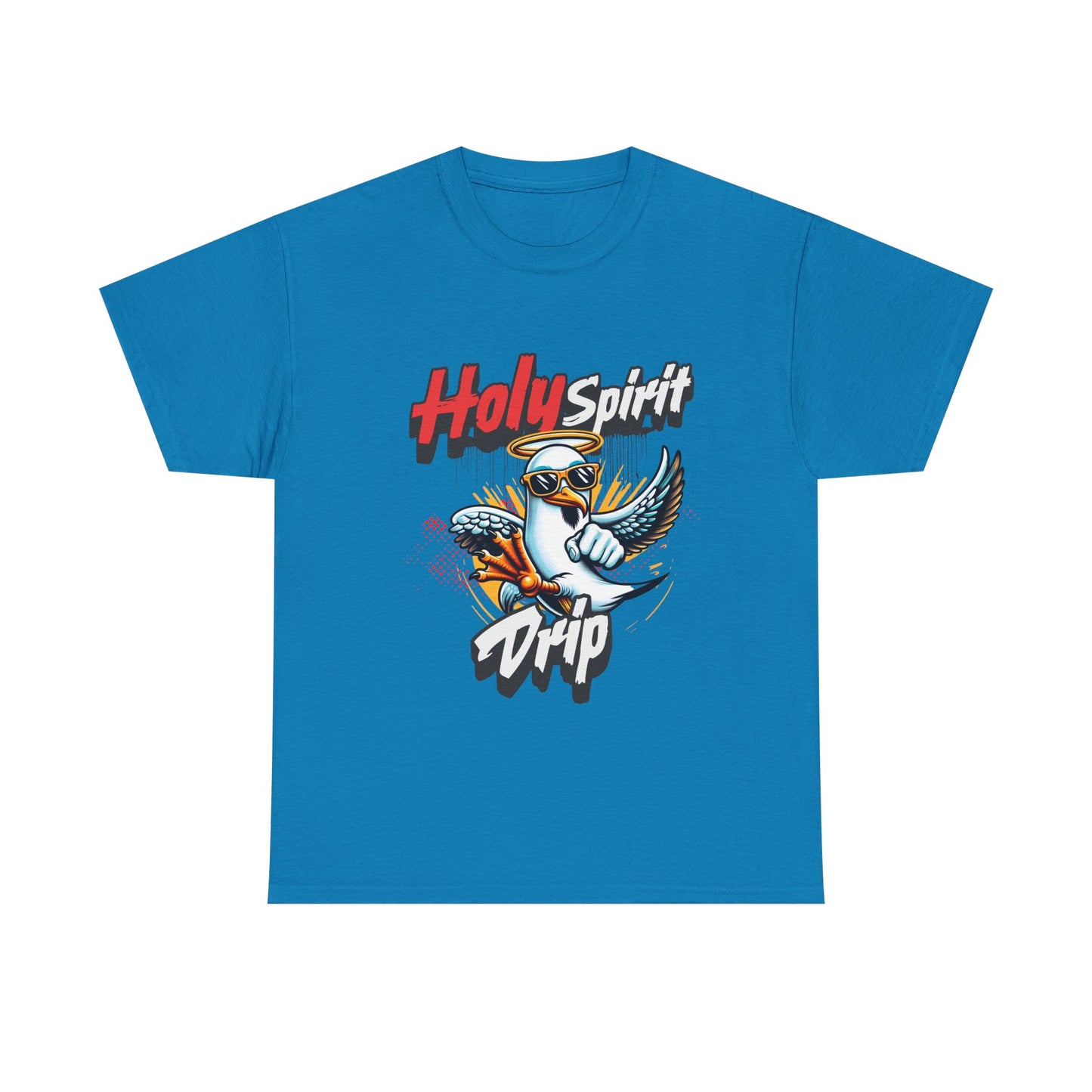 Holy Spirit Drip Unisex Heavy Cotton Tee - Unique Graphic Tee for Everyday Style