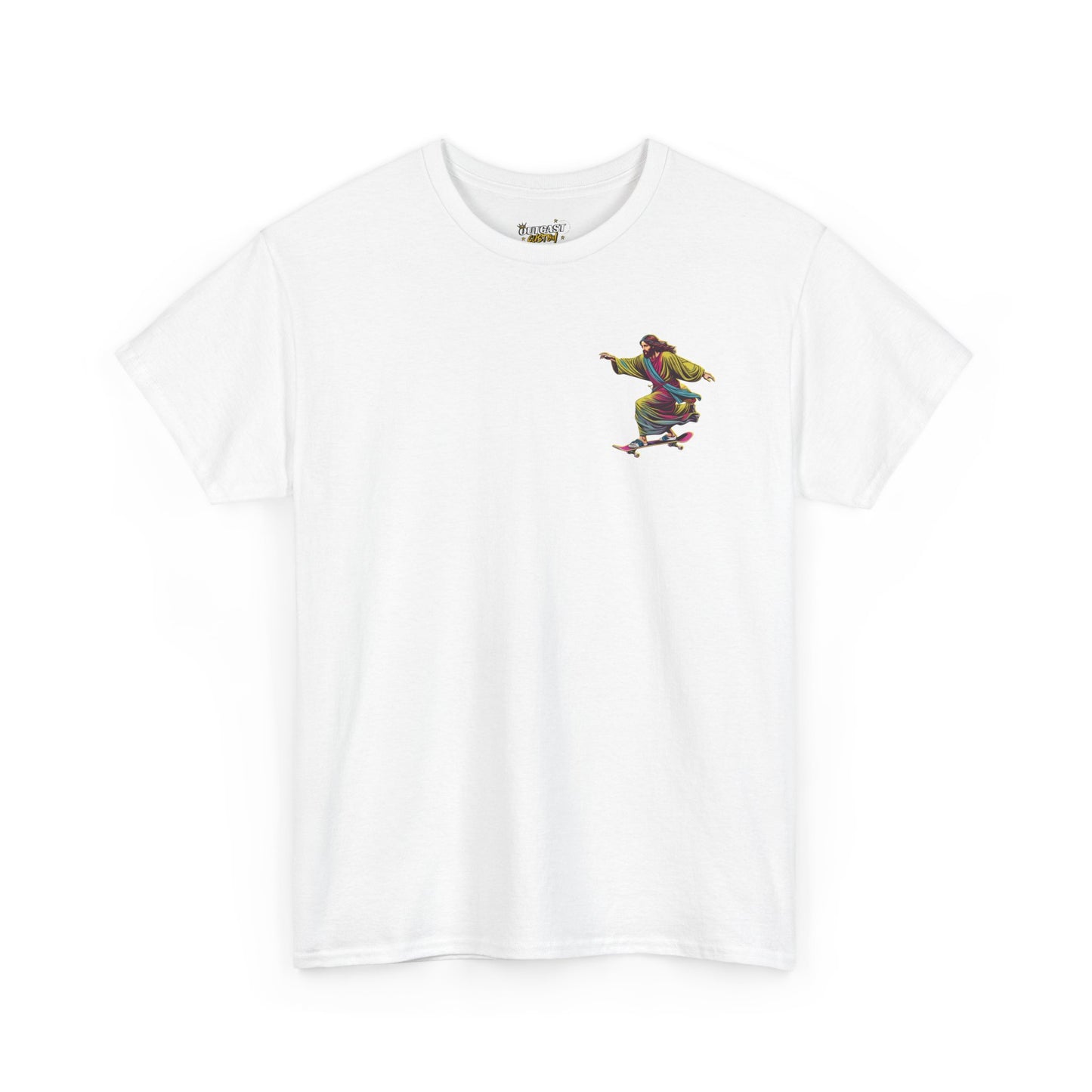 Jesus Skater Unisex Heavy Cotton Tee - Cool and Casual Faith-Inspired Shirt