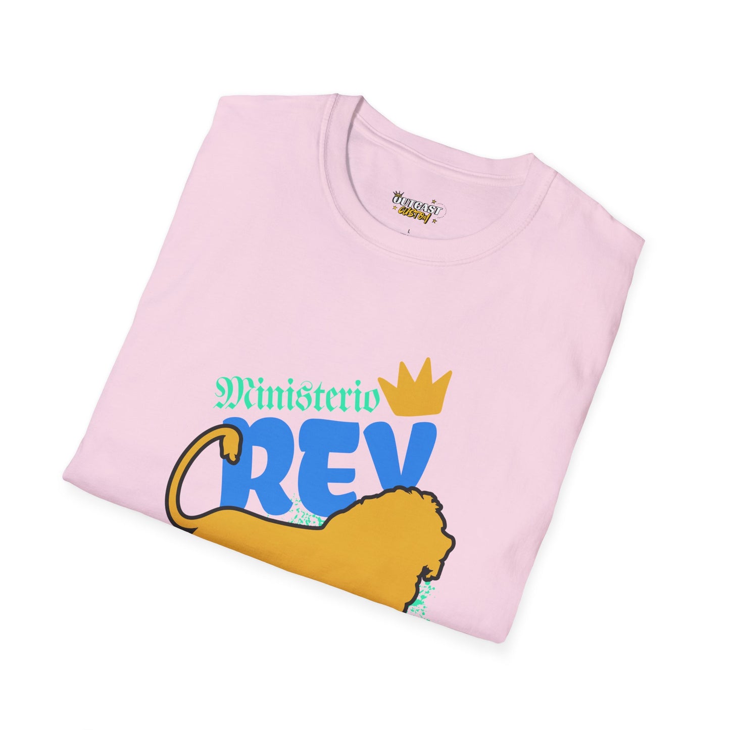 Ministerio Crew Unisex Softstyle T-Shirt - Vibrant Lion Design for Casual Wear