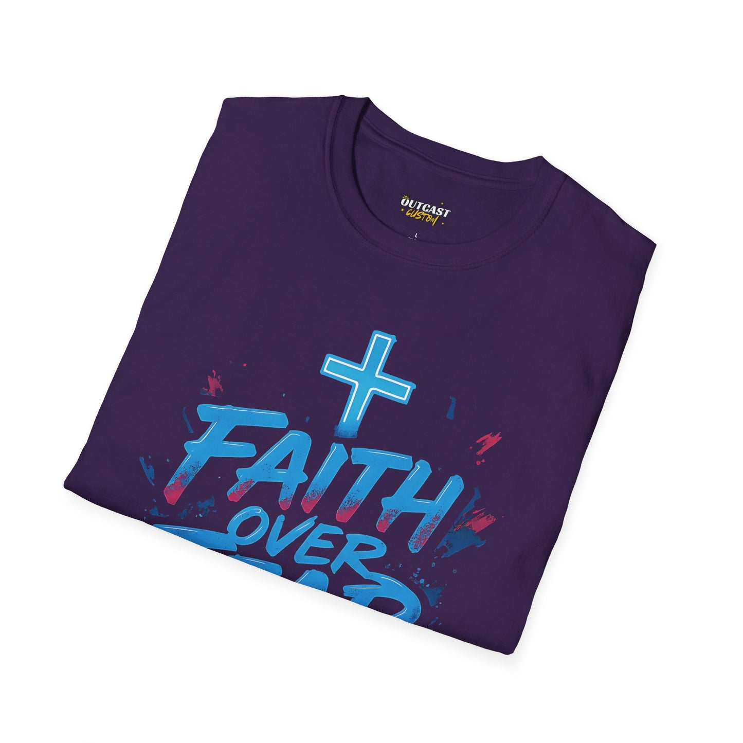 Faith Over Fear Unisex Softstyle T-Shirt - Inspirational Graphic Tee