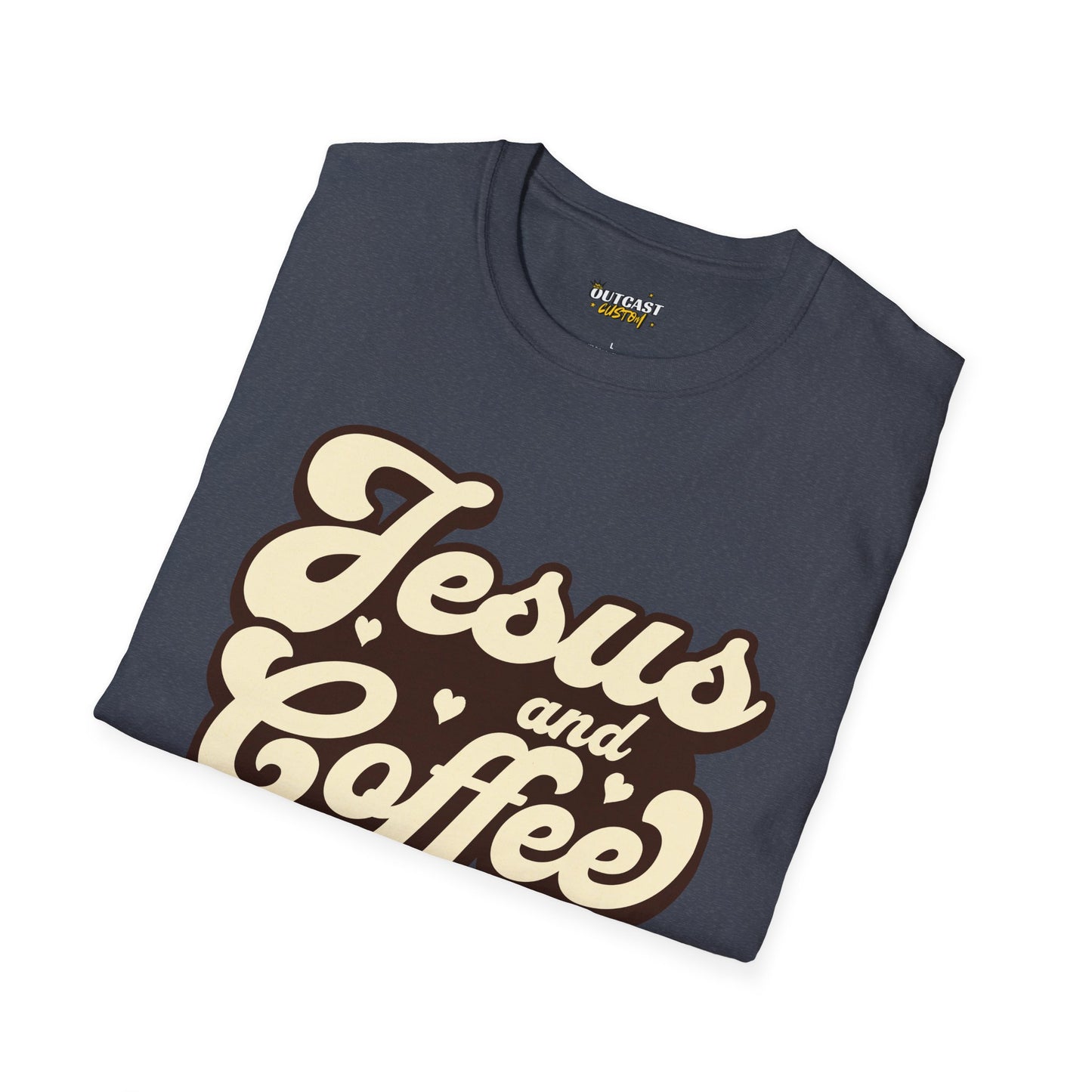 Jesus and Coffee Unisex Softstyle T-Shirt - Perfect for Faith Lovers and Coffee Enthusiasts