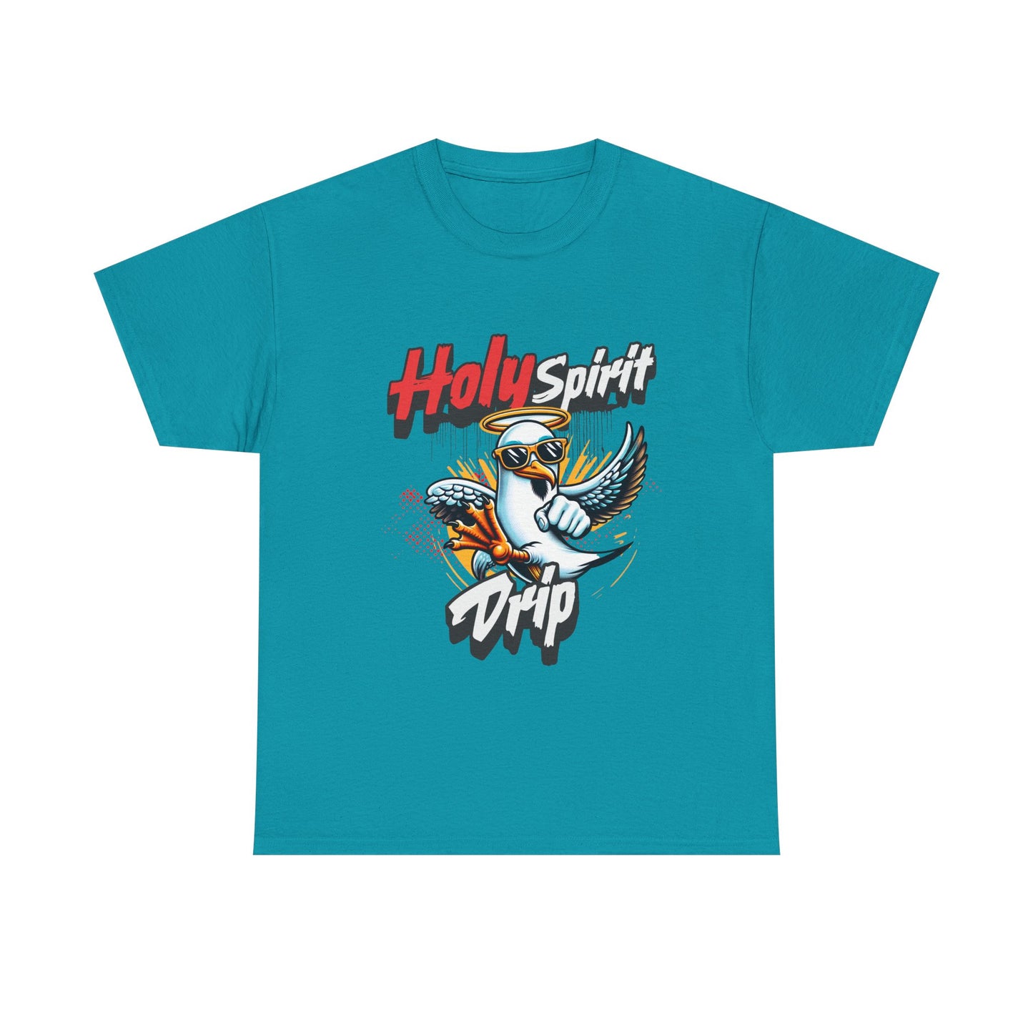 Holy Spirit Drip Unisex Heavy Cotton Tee - Unique Graphic Tee for Everyday Style