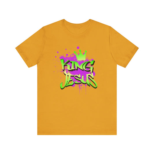 King Jesus Graphic Tee - Unisex Jersey Short Sleeve T-Shirt for Faith and Style