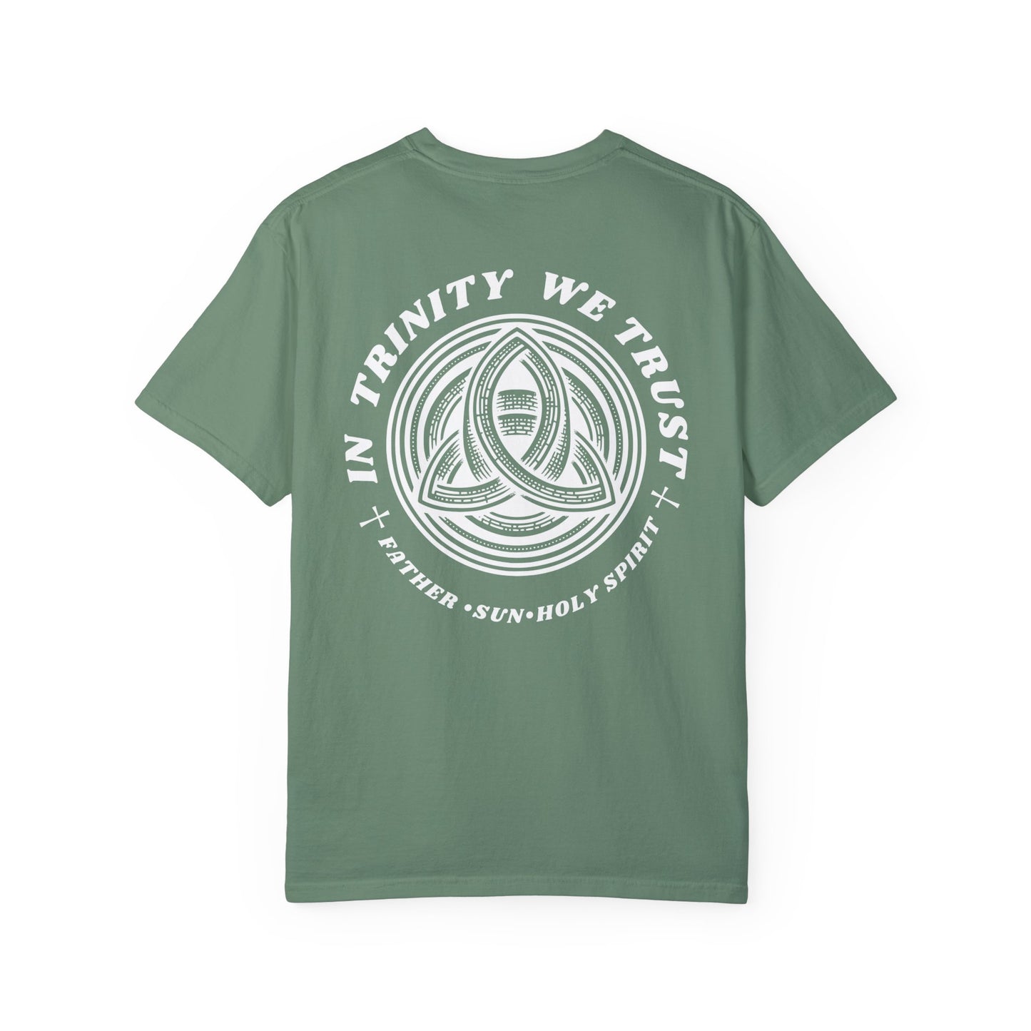 Unisex Garment-Dyed T-Shirt - 'In Trinity We Trust' Vintage Style