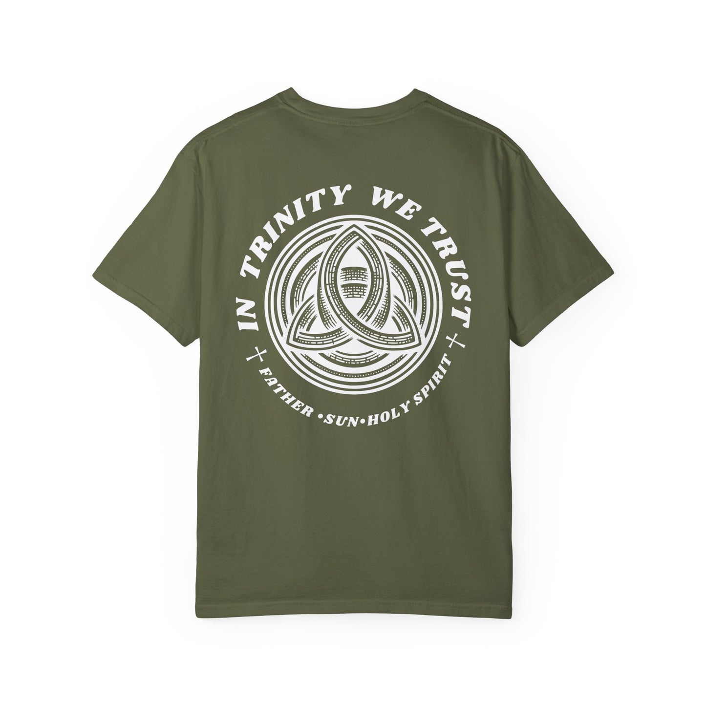 Unisex Garment-Dyed T-Shirt - 'In Trinity We Trust' Vintage Style