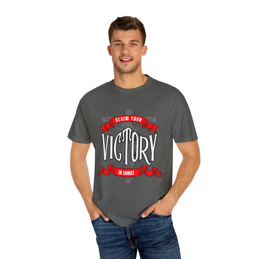 Victory in Christ Unisex Garment-Dyed T-Shirt