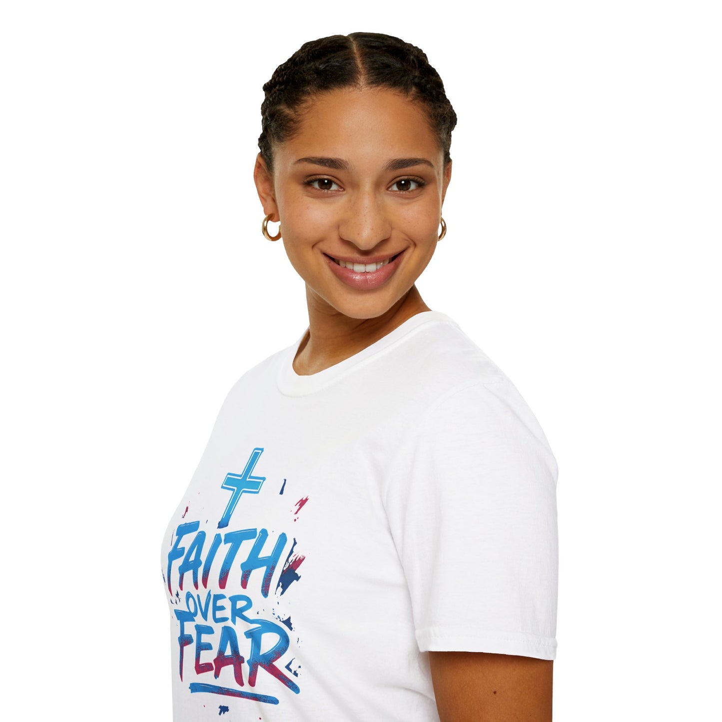 Faith Over Fear Unisex Softstyle T-Shirt - Inspirational Graphic Tee
