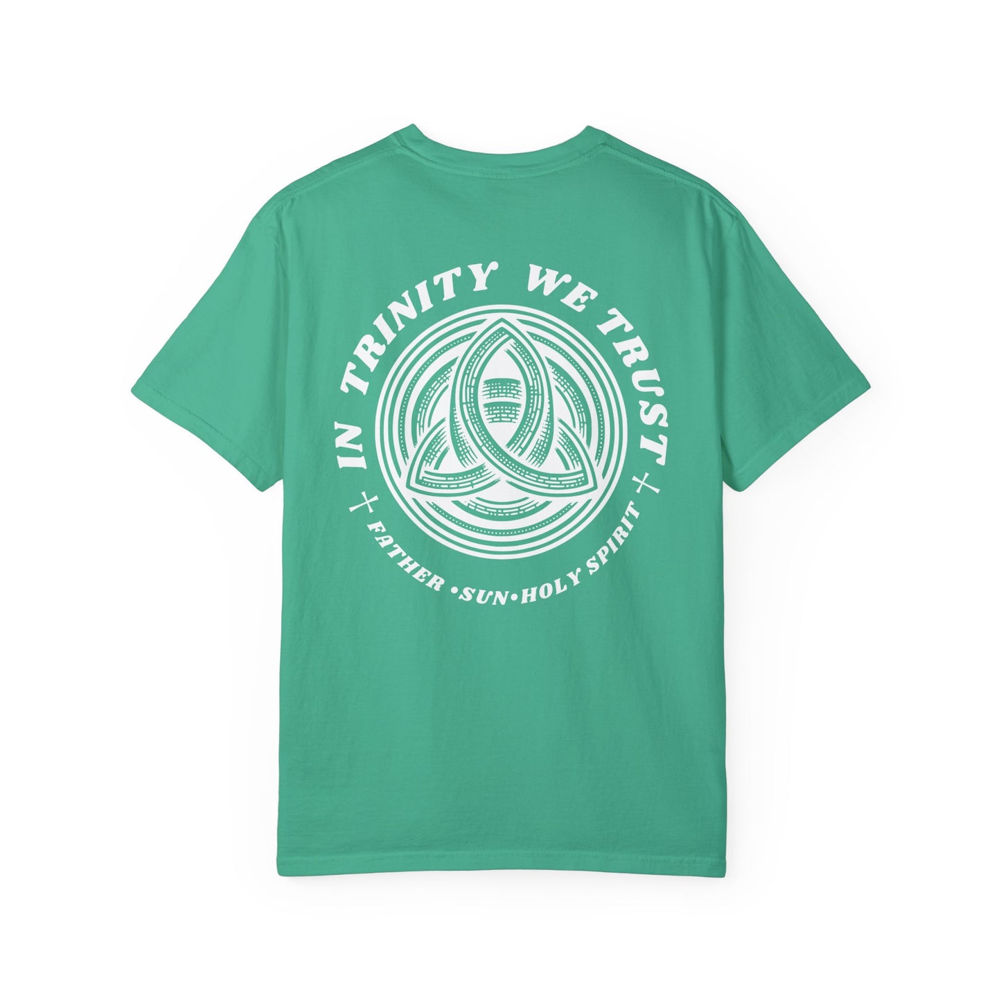 Unisex Garment-Dyed T-Shirt - 'In Trinity We Trust' Vintage Style