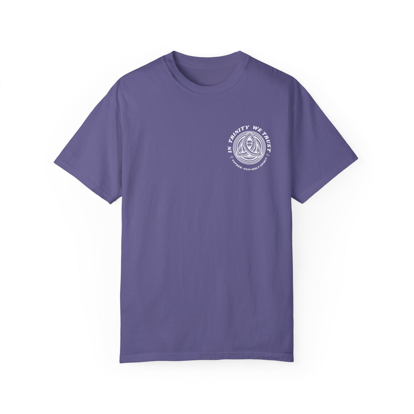 Unisex Garment-Dyed T-Shirt - 'In Trinity We Trust' Vintage Style