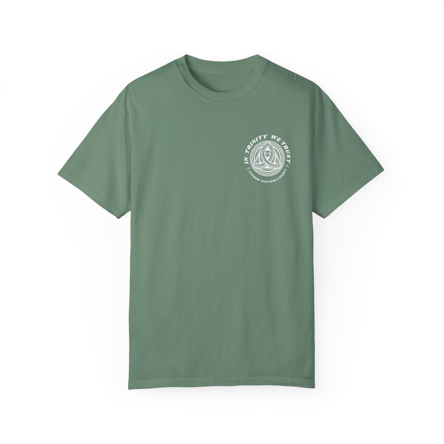 Unisex Garment-Dyed T-Shirt - 'In Trinity We Trust' Vintage Style