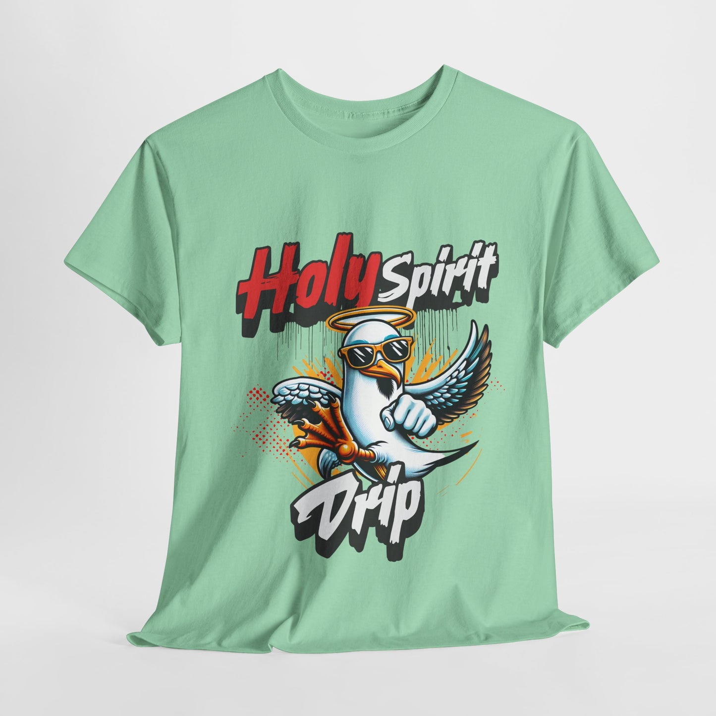 Holy Spirit Drip Unisex Heavy Cotton Tee - Unique Graphic Tee for Everyday Style
