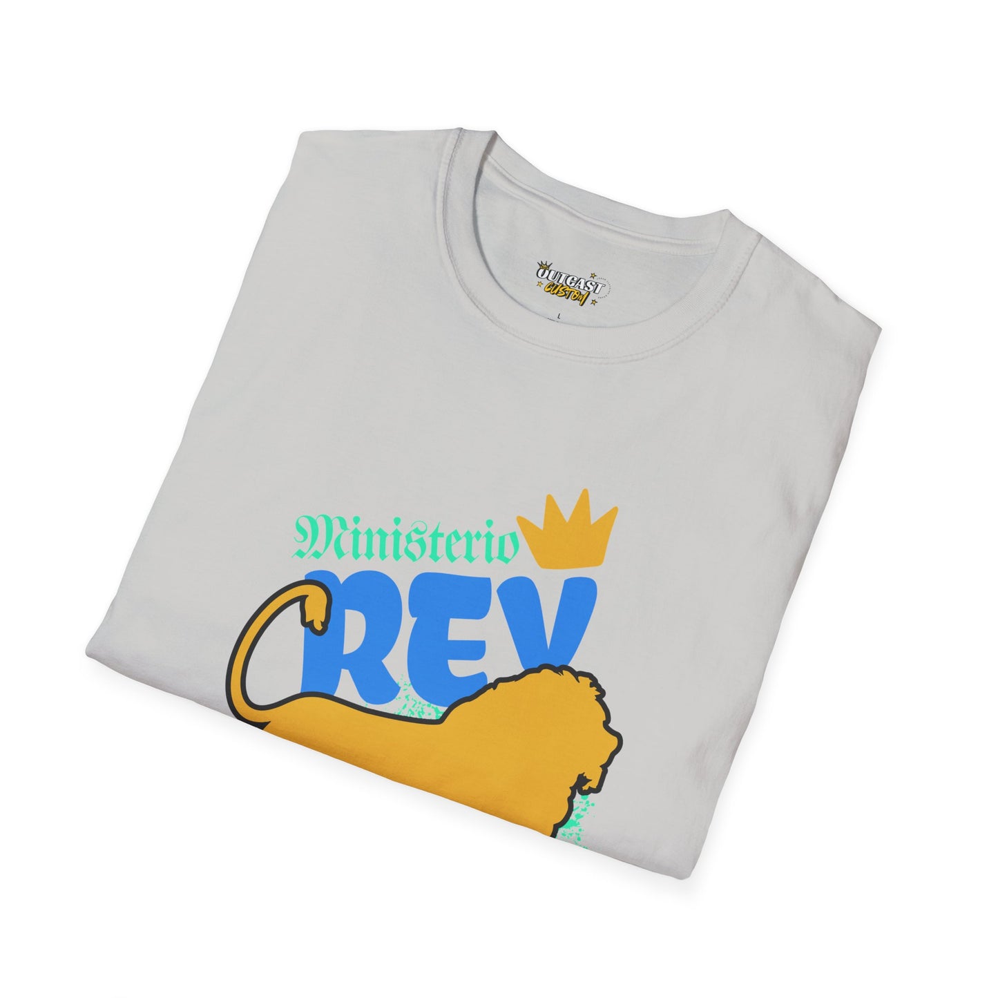 Ministerio Crew Unisex Softstyle T-Shirt - Vibrant Lion Design for Casual Wear