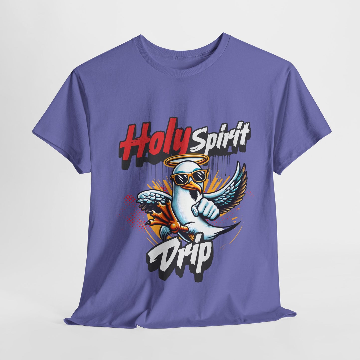 Holy Spirit Drip Unisex Heavy Cotton Tee - Unique Graphic Tee for Everyday Style