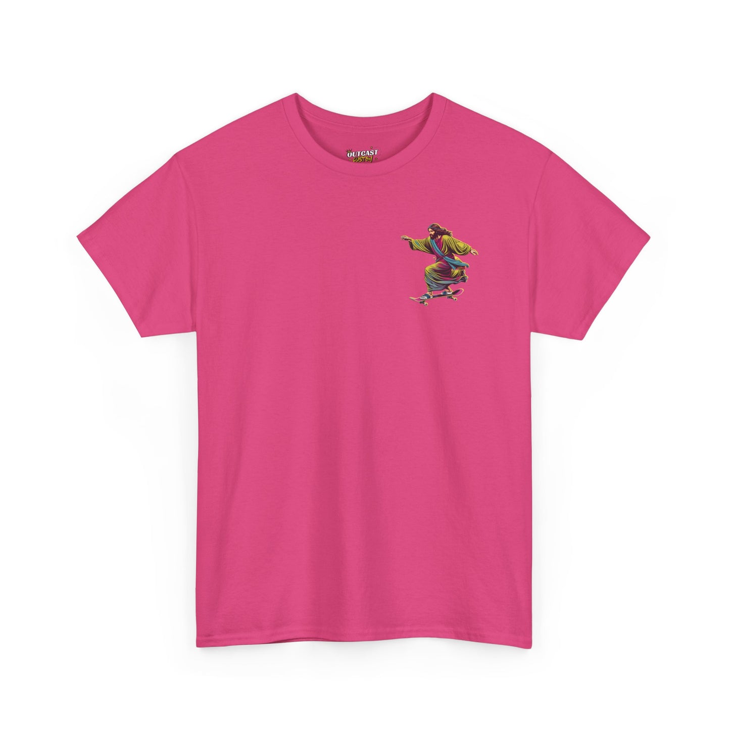 Jesus Skater Unisex Heavy Cotton Tee - Cool and Casual Faith-Inspired Shirt