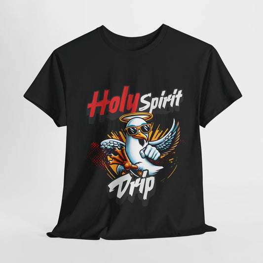 Holy Spirit Drip Unisex Heavy Cotton Tee - Unique Graphic Tee for Everyday Style
