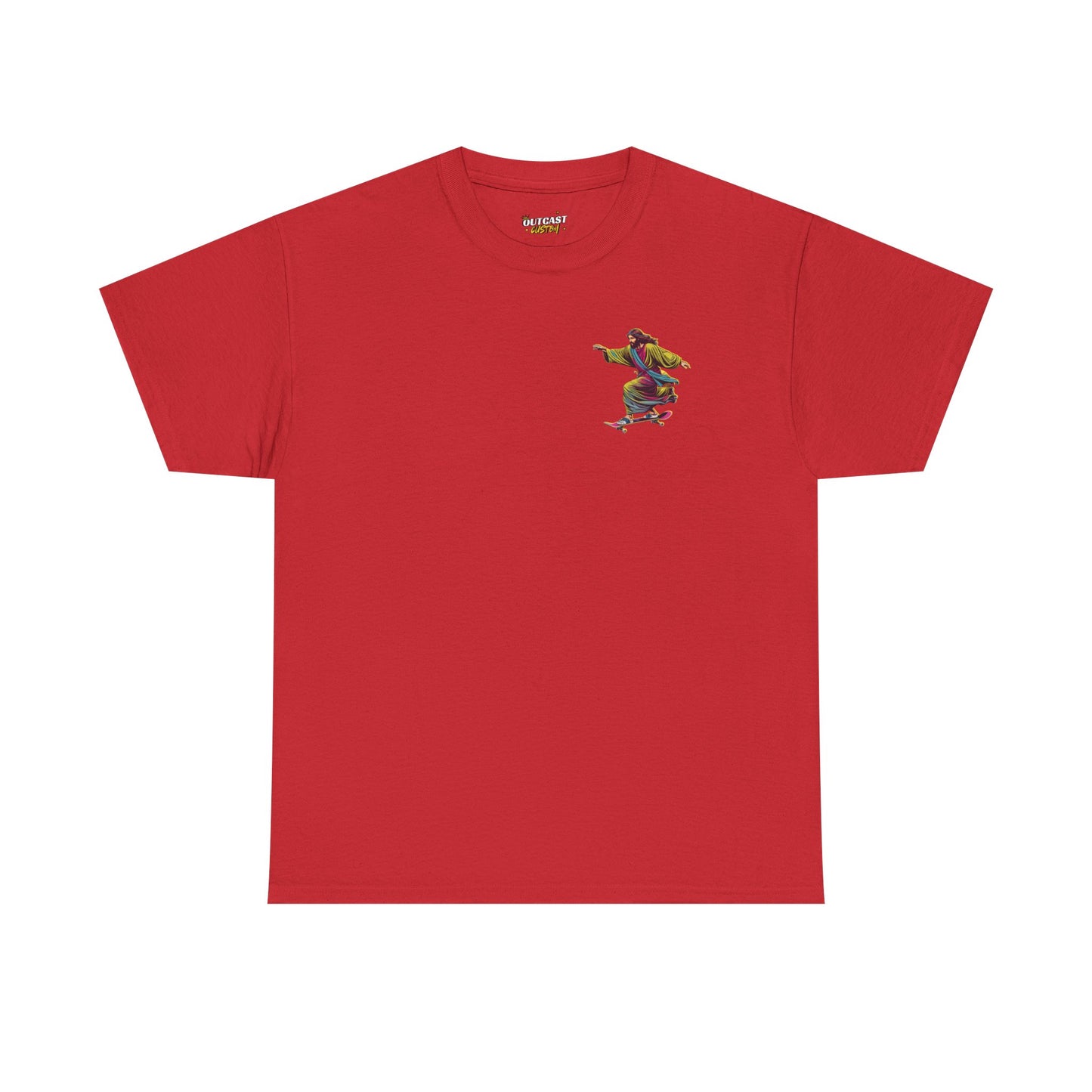 Jesus Skater Unisex Heavy Cotton Tee - Cool and Casual Faith-Inspired Shirt