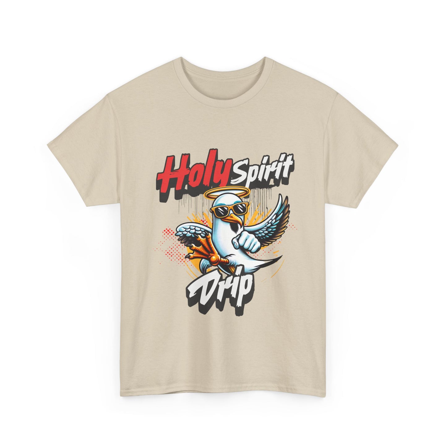 Holy Spirit Drip Unisex Heavy Cotton Tee - Unique Graphic Tee for Everyday Style