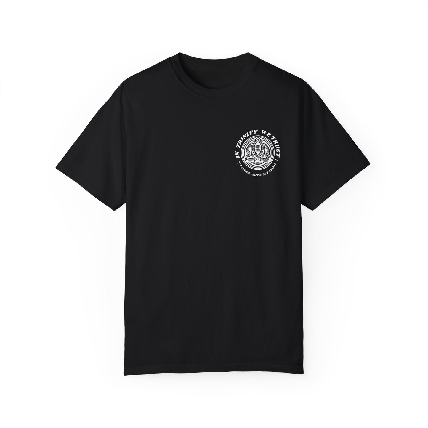 Unisex Garment-Dyed T-Shirt - 'In Trinity We Trust' Vintage Style