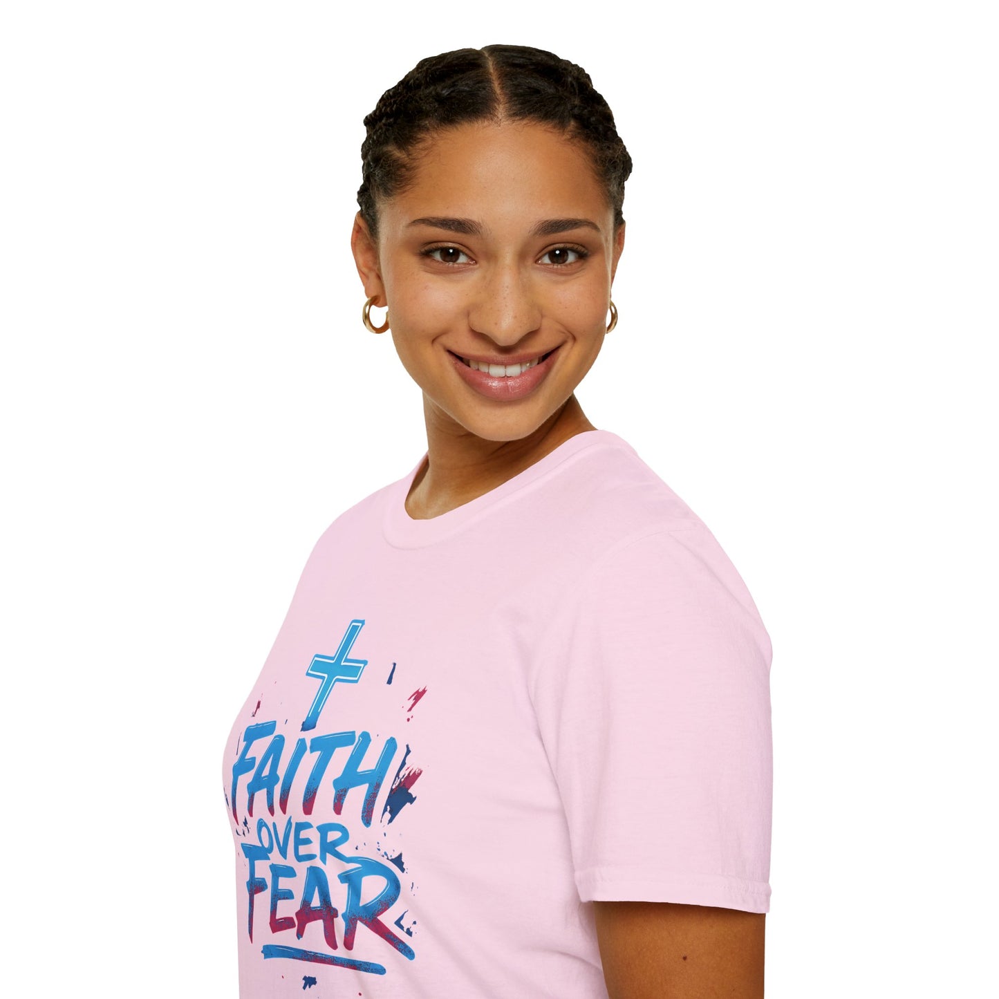 Faith Over Fear Unisex Softstyle T-Shirt - Inspirational Graphic Tee