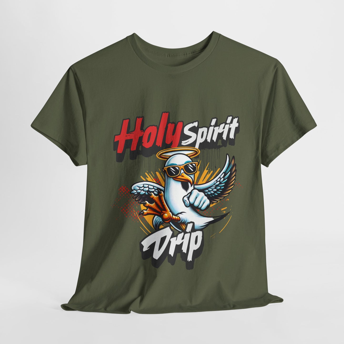 Holy Spirit Drip Unisex Heavy Cotton Tee - Unique Graphic Tee for Everyday Style