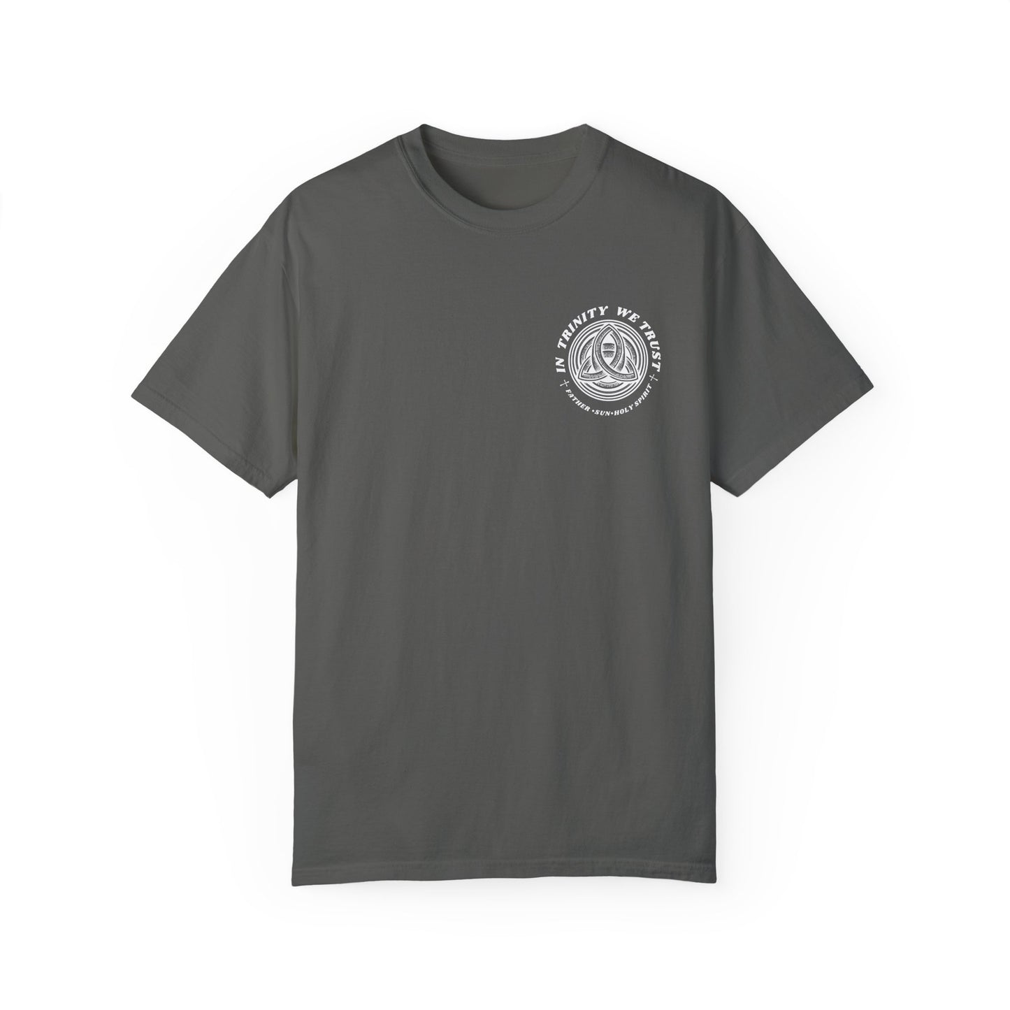 Unisex Garment-Dyed T-Shirt - 'In Trinity We Trust' Vintage Style