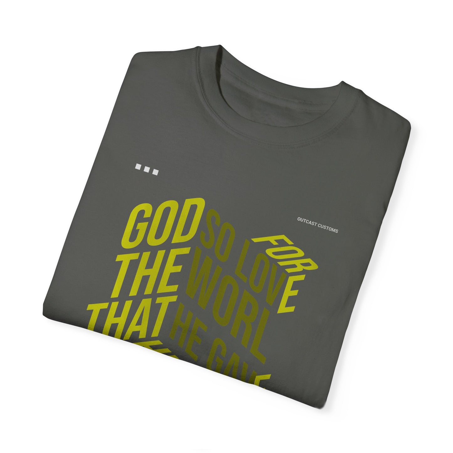 Inspirational Faith T-Shirt - "For God So Loved the World"