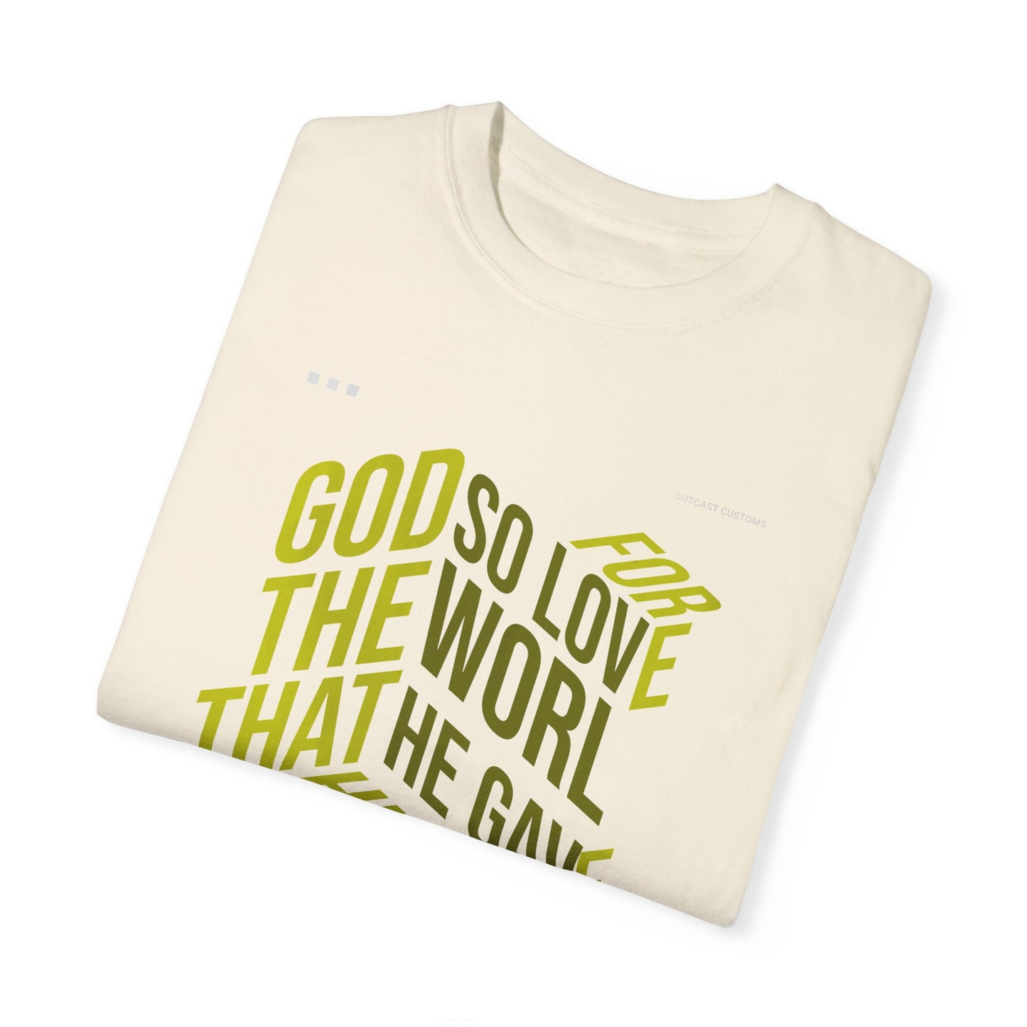 Inspirational Faith T-Shirt - "For God So Loved the World"