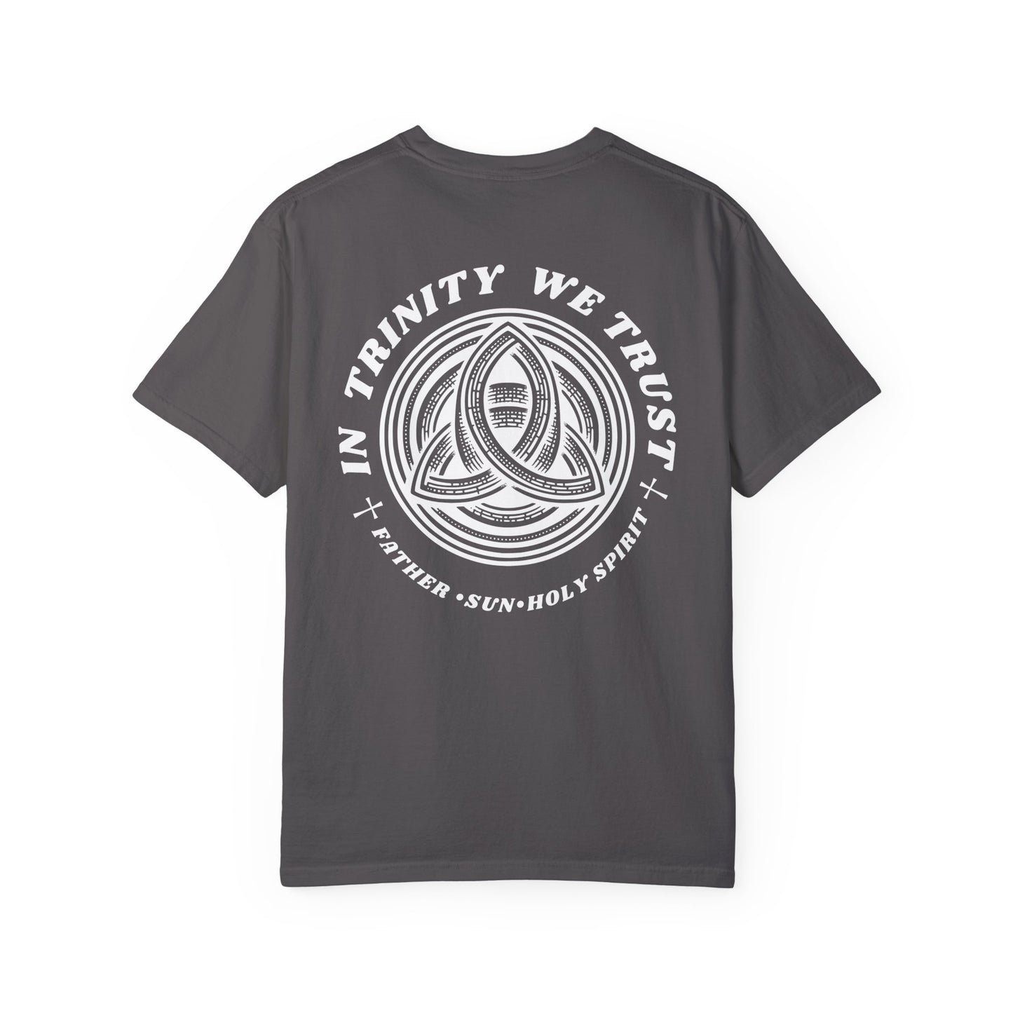 Unisex Garment-Dyed T-Shirt - 'In Trinity We Trust' Vintage Style