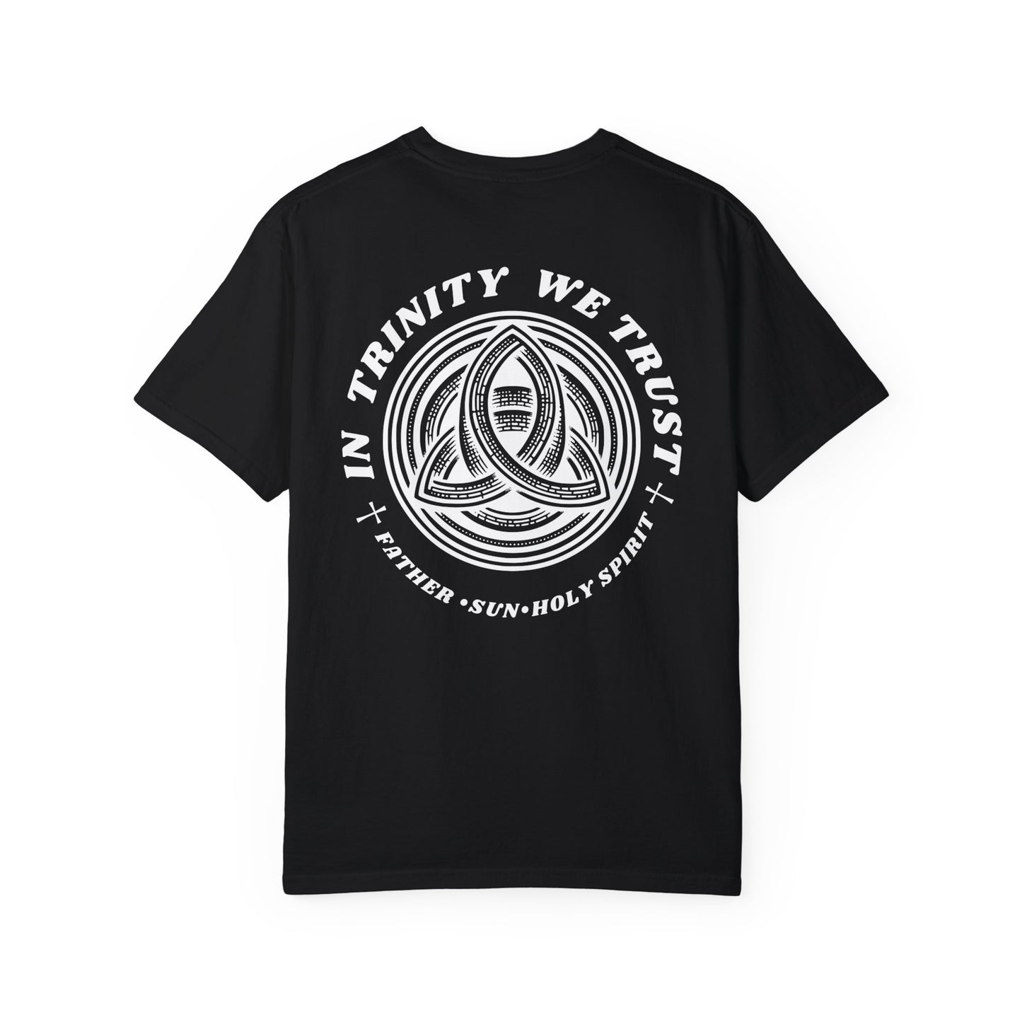 Unisex Garment-Dyed T-Shirt - 'In Trinity We Trust' Vintage Style