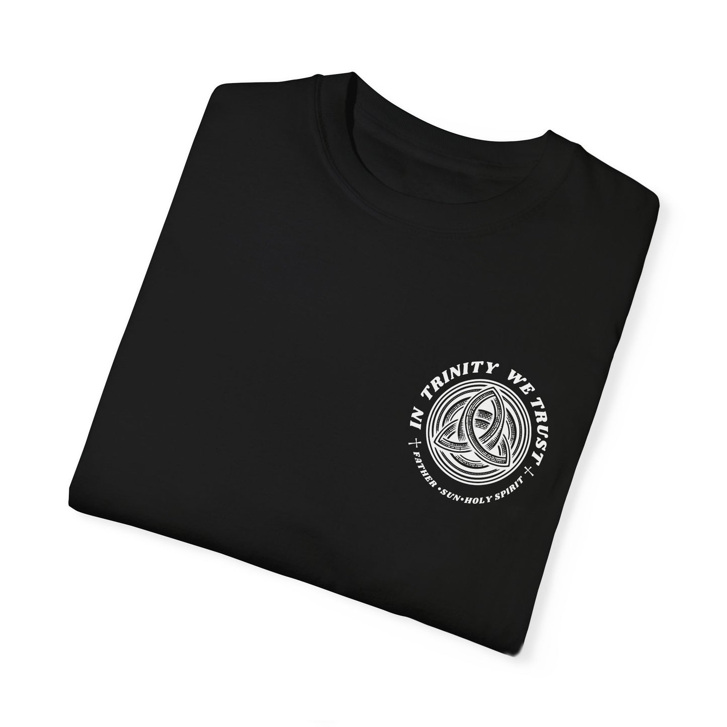 Unisex Garment-Dyed T-Shirt - 'In Trinity We Trust' Vintage Style