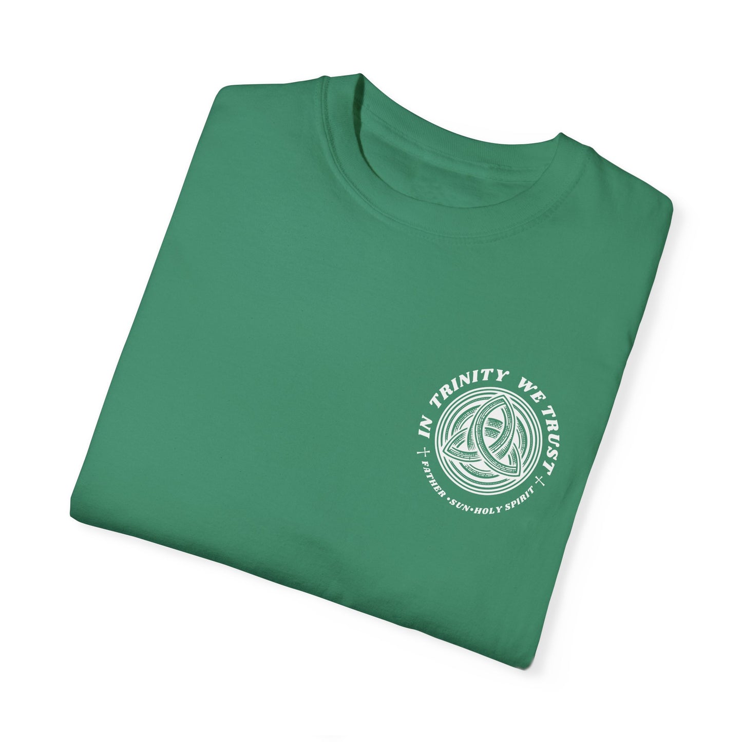 Unisex Garment-Dyed T-Shirt - 'In Trinity We Trust' Vintage Style