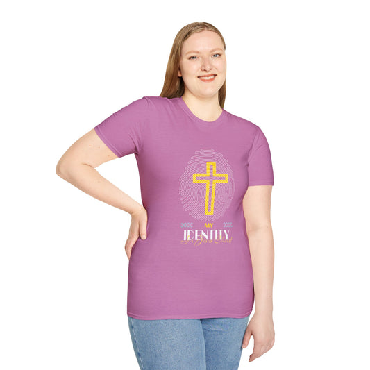 My Identity Unisex Softstyle T-Shirt - Faith Inspired Graphic Tee