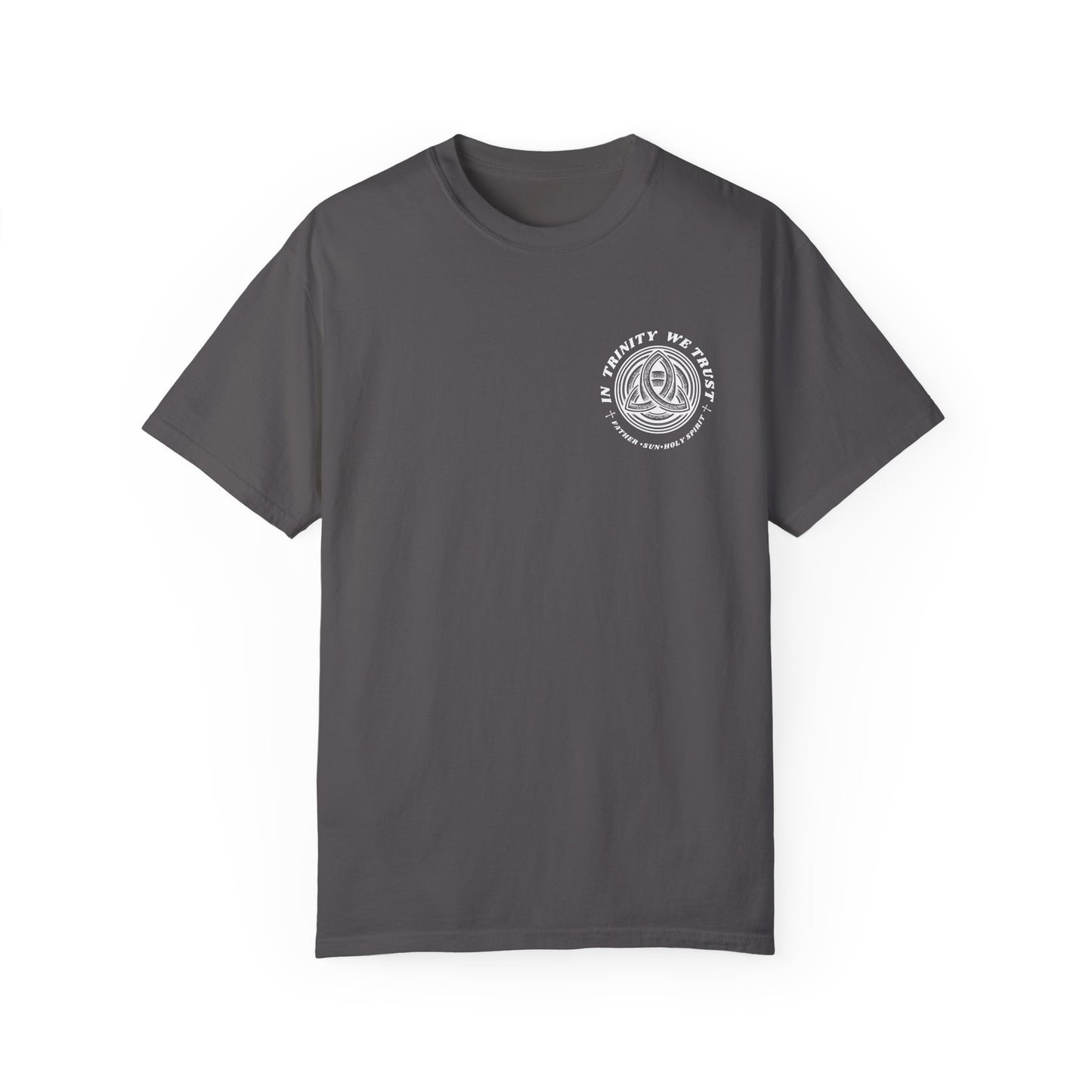 Unisex Garment-Dyed T-Shirt - 'In Trinity We Trust' Vintage Style