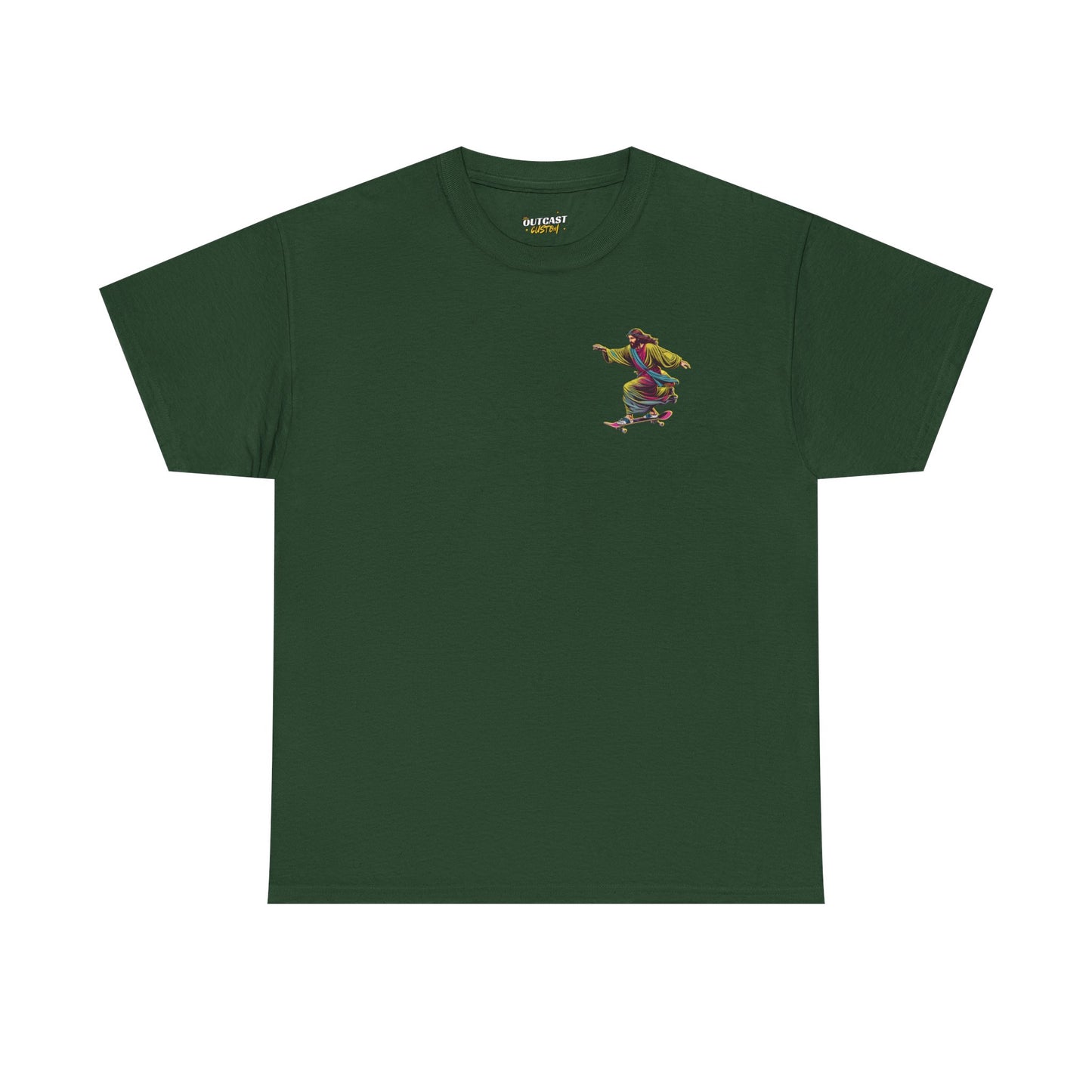 Jesus Skater Unisex Heavy Cotton Tee - Cool and Casual Faith-Inspired Shirt