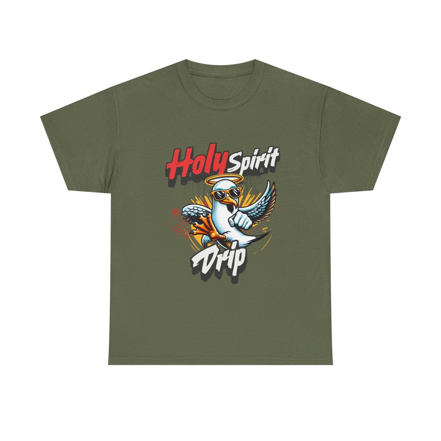Holy Spirit Drip Unisex Heavy Cotton Tee - Unique Graphic Tee for Everyday Style